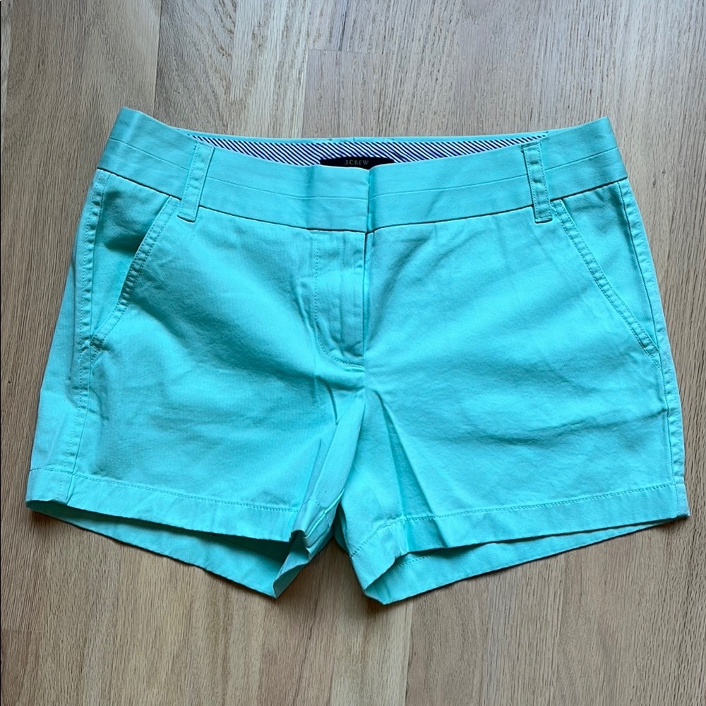 J. Crew Aqua Shorts Tailored Fit size 4